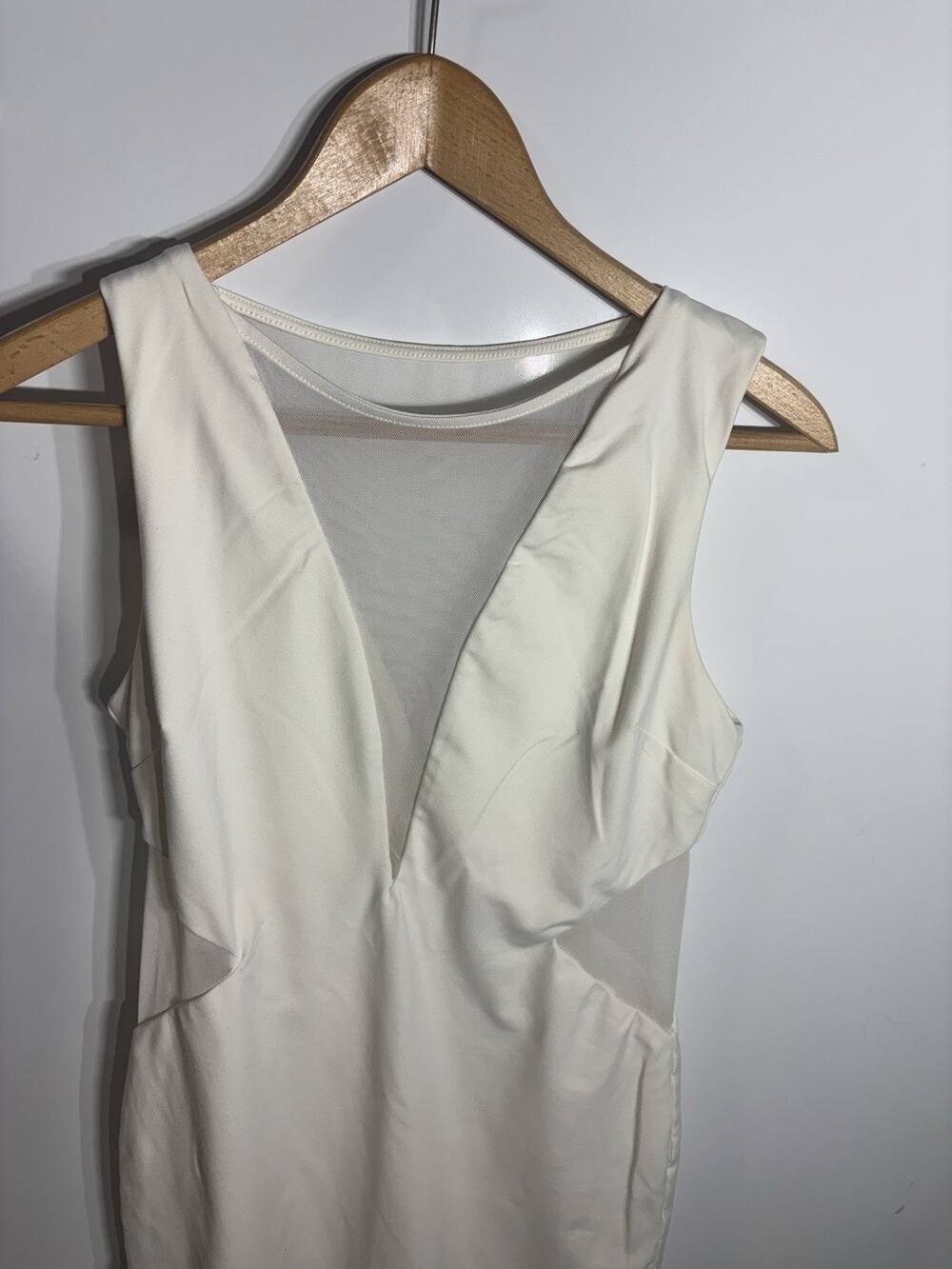 Bebe Wrap Dress Cutout Women’s Size Medium White